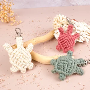 TÒTI MINI – Porte-clés Tortue en macramé (6)